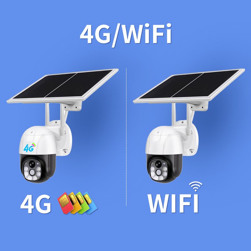 5w Low Power 4g Wifi Solar Camera Intelligent Solar Energy Powered Security Alert Ptz Camera With Sim Card Solar Cctv