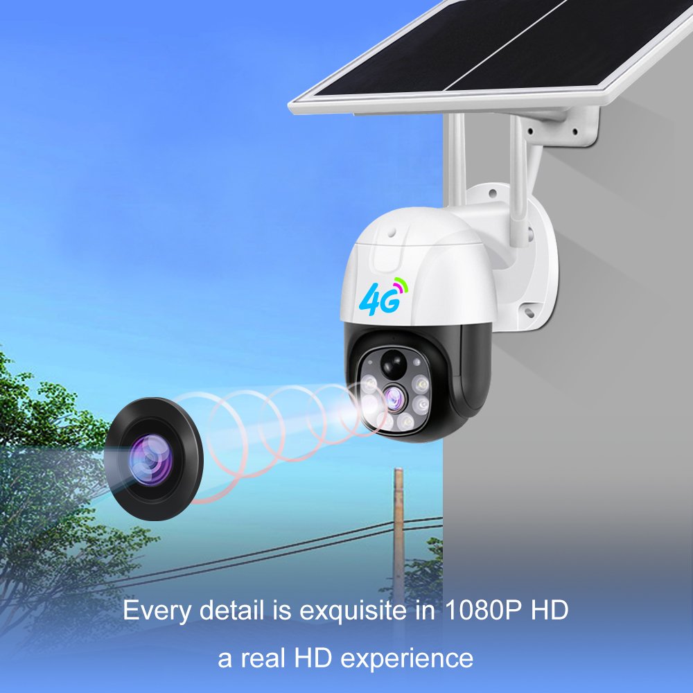5w Low Power 4g Wifi Solar Camera Intelligent Solar Energy Powered Security Alert Ptz Camera With Sim Card Solar Cctv