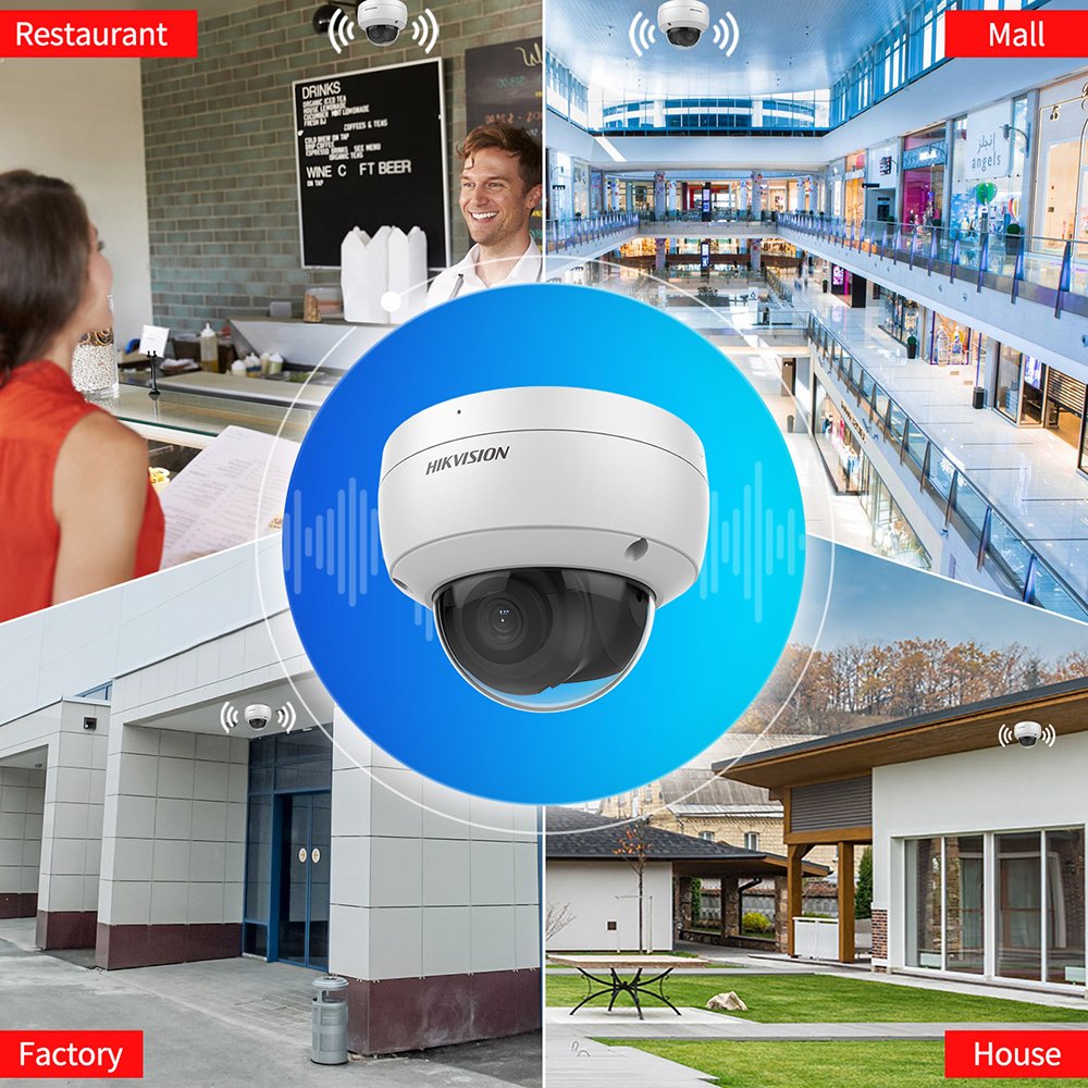 Original HIK DS-2CD2143G0-I 4MP POE Waterproof IP67 IP camera with Audio mini Dome Camera CCTV Surveillance Camera