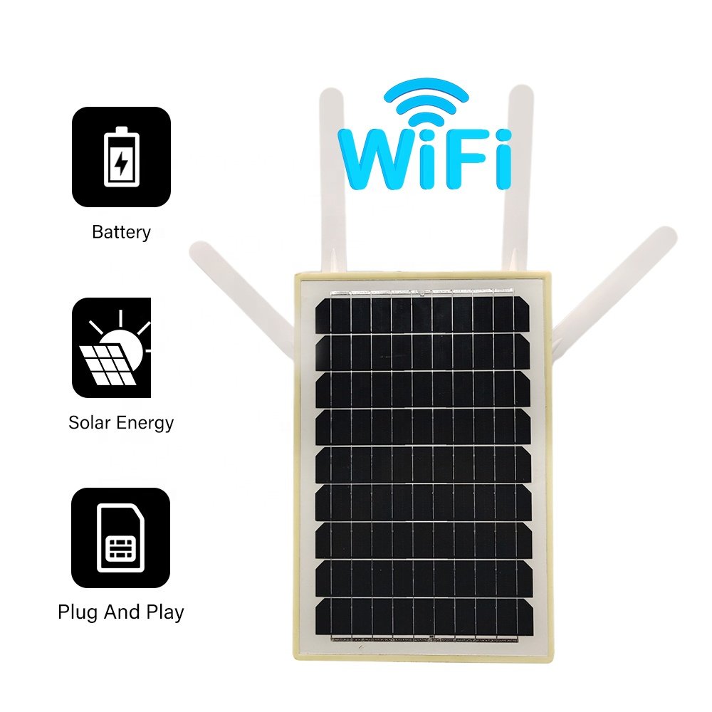 Anxinshi CCTV Outdoor 15W Battery 4G Wifi Solar Router