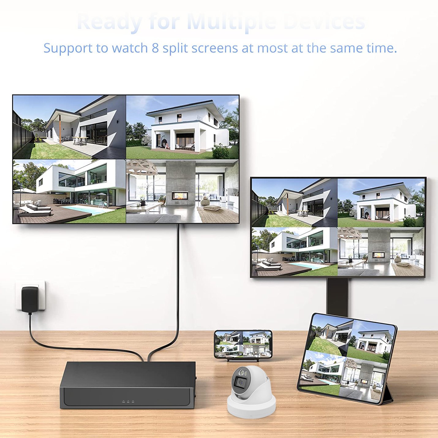 Ultra HD 12MP 20CH IP NVR Audio On/Off 80M Bandwidth Compatible to Any Cameras Network Video Recorder