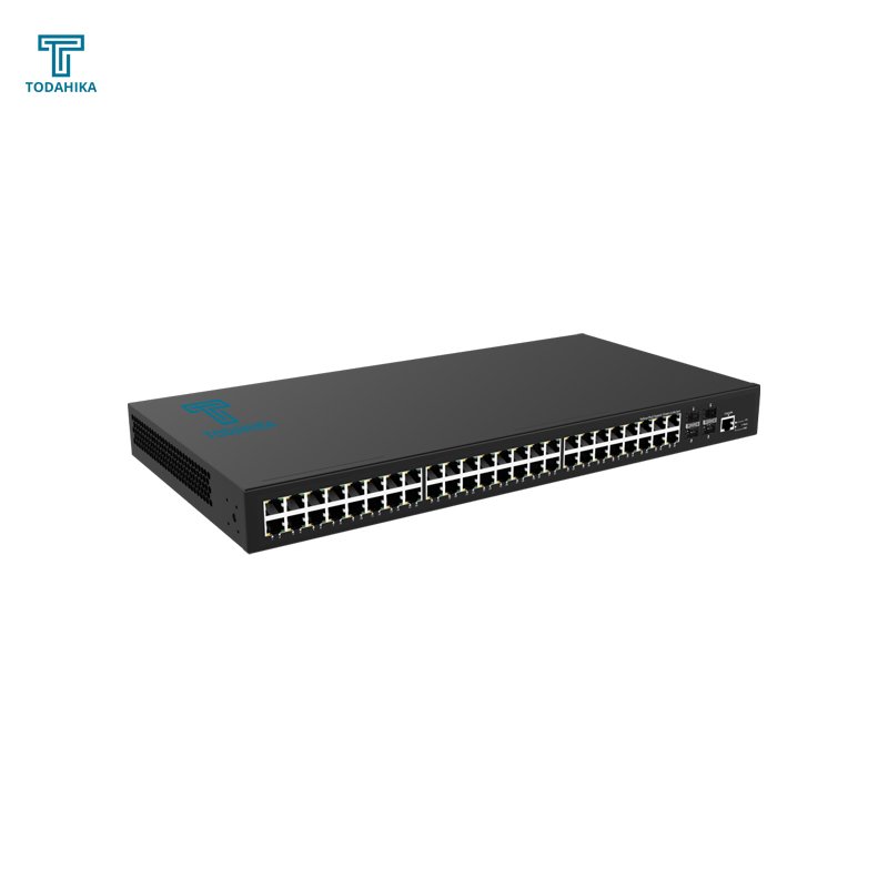 CE FCC 4 x 10G SFP+ 48 x 10 100 1000Base-T DHCP Layer3 Managed Rack-mount Ethernet Switch