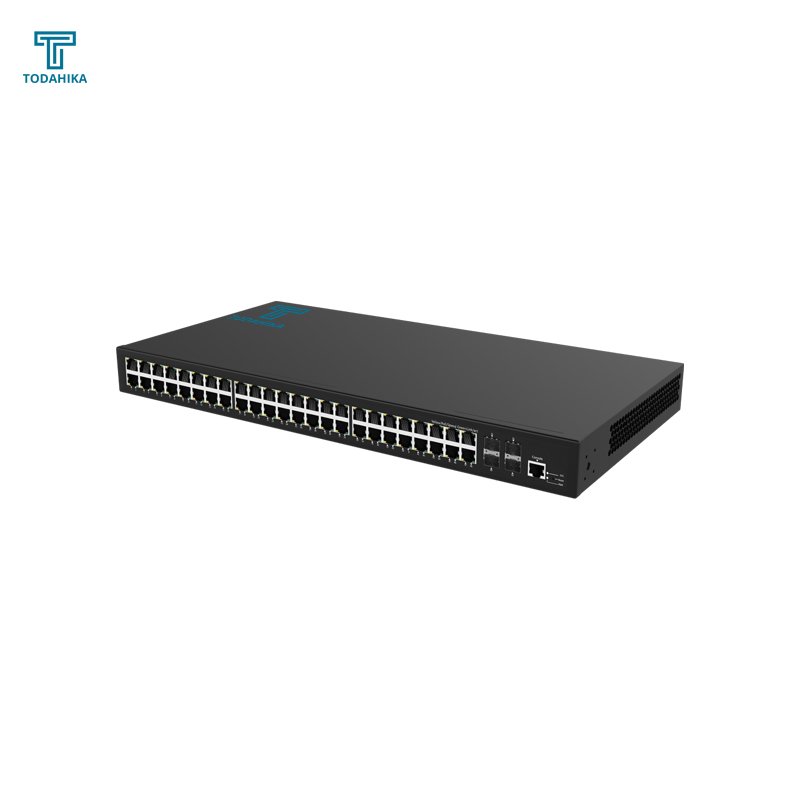 CE FCC 4 x 10G SFP+ 48 x 10 100 1000Base-T DHCP Layer3 Managed Rack-mount Ethernet Switch