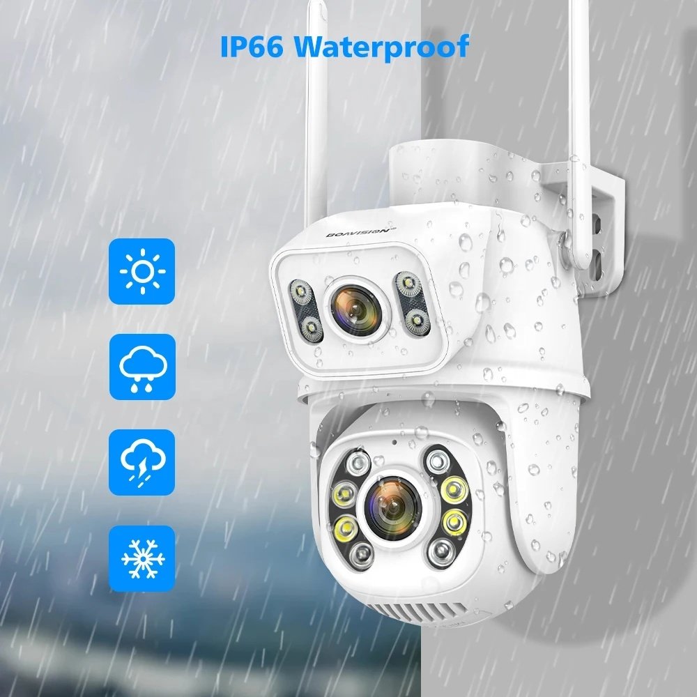 Waterproof 8MP HD Wireless Dual Lens PTZ WIFI IP Home Security Surveillance Camera System 4CH/8CH NVR Video H.265 CCTV Kit