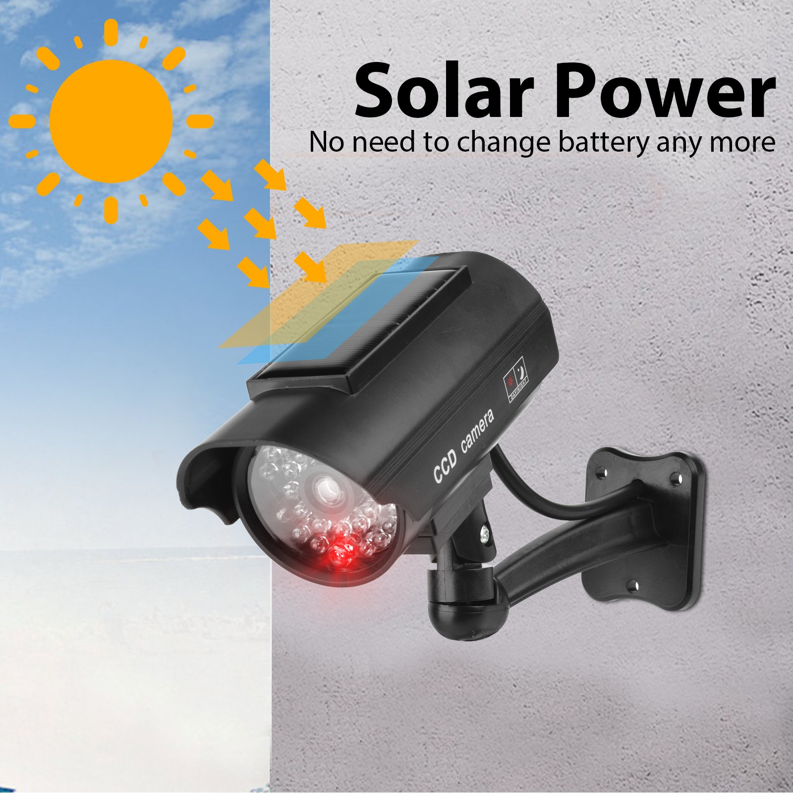 {Manufacturer}Security Cheap Indoor/Outdoor Waterproof Home Security Solar Surveillance CCTV Dummy Camera