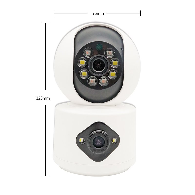 3MP*2 Full HD Dual Lens PTZ Camera O-KAM App Home Smart Life Door Camera Security Wide Angle Detection IP Camera 360 Panorama