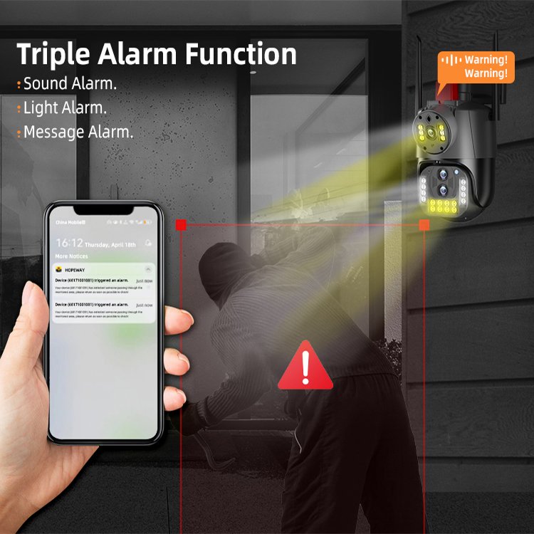 Wide angle 9MP HD Outdoor wifi CCTV network camera Night Vision Monitor for farm or factory smart home security camera