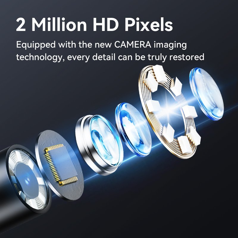 New J108 Two Ways Steering Endoscope 6mm 1m 1440P Full hd Endoscope Camera For Home Sewer Inspection sewer camera home security