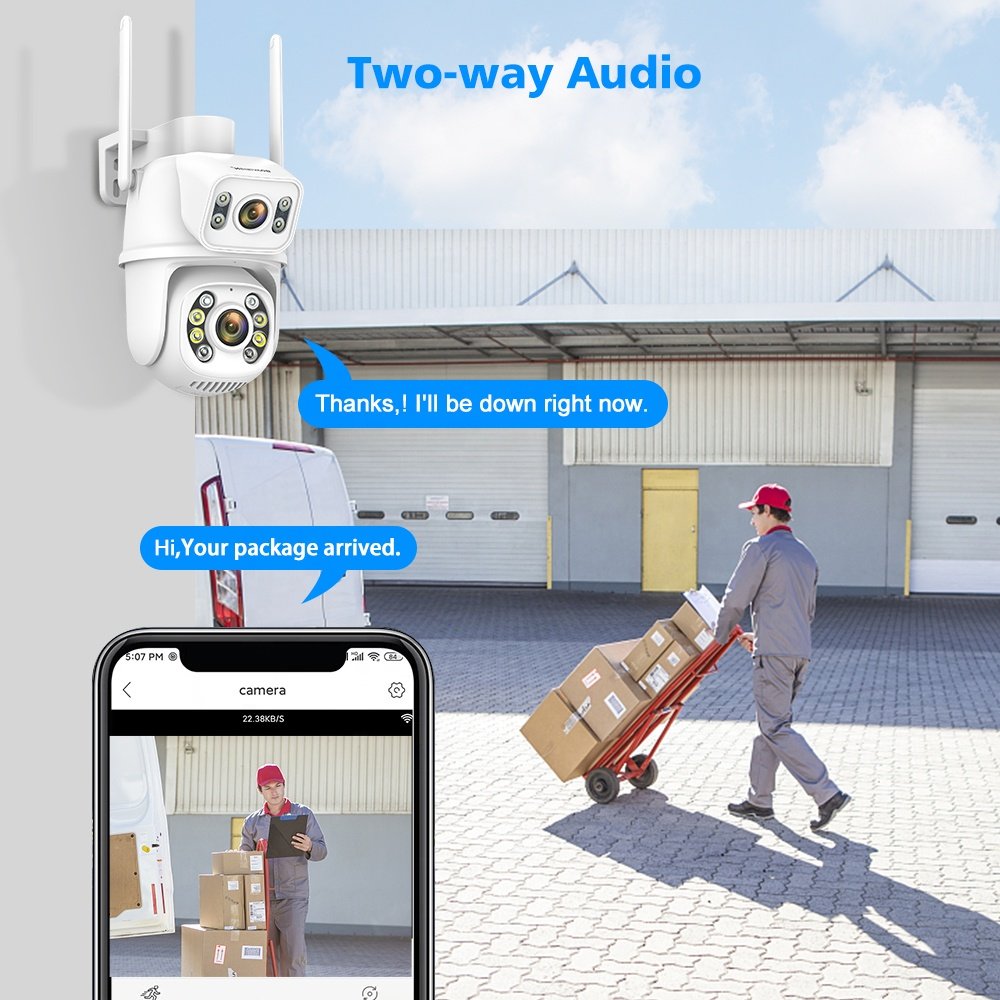 8CH Mini Wifi NVR HD 8MP Dual Lens PTZ WIFI IP Home Security Camera System Video H.265 CCTV Waterproof Wireless Surveillance Kit