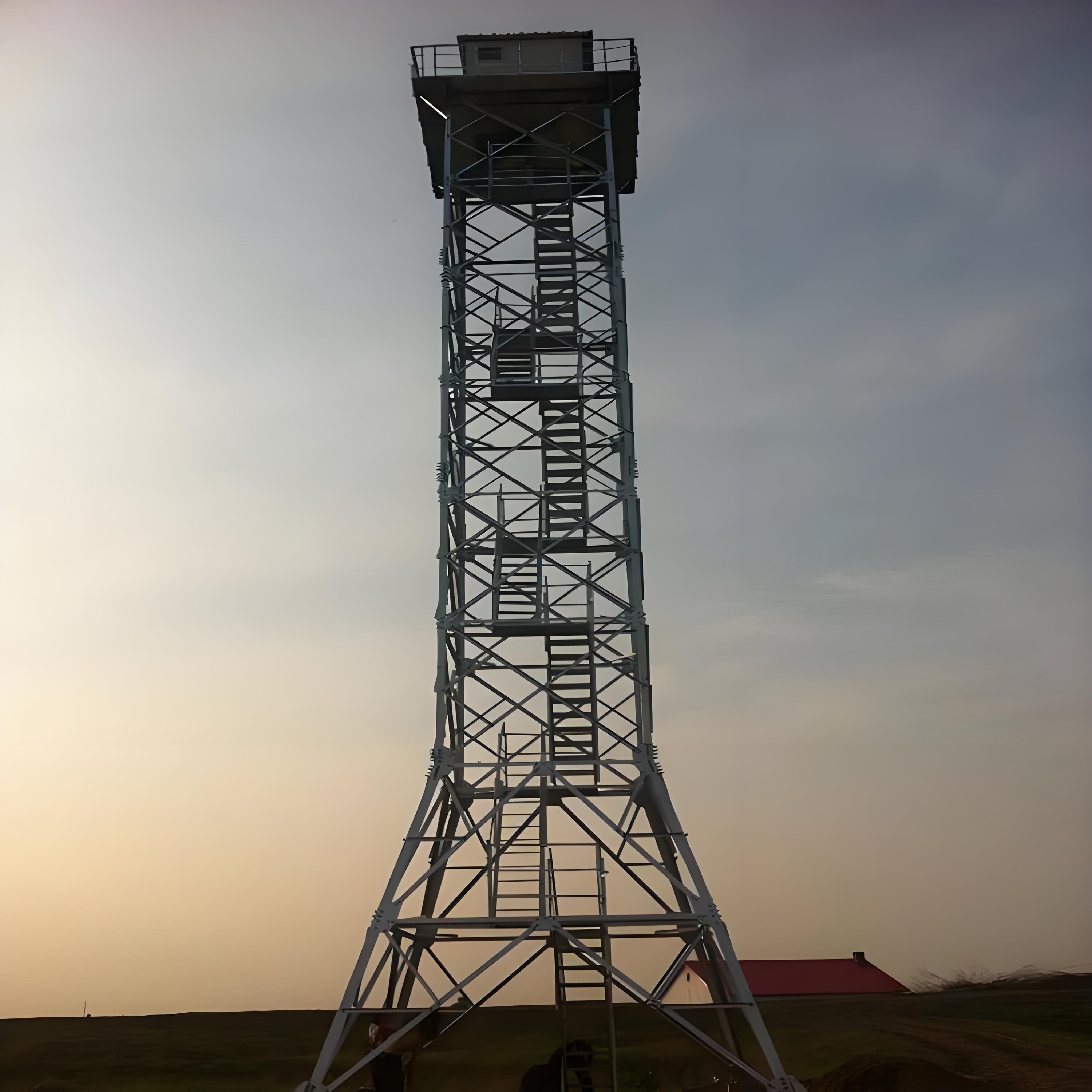 Watchtower Customized 4-leg Tower Guard Security Tower Angle Steel Fire Protection Watching Tower Monitoring System Watchtower