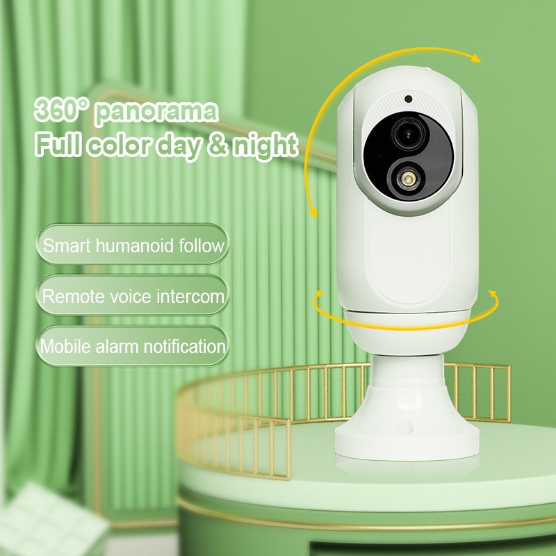 Smart Home Wireless WIFI PTZ 3MP Bulb Camera Security System Network CCTV Camera with Night Vision Two Way Audio Lamp Camera