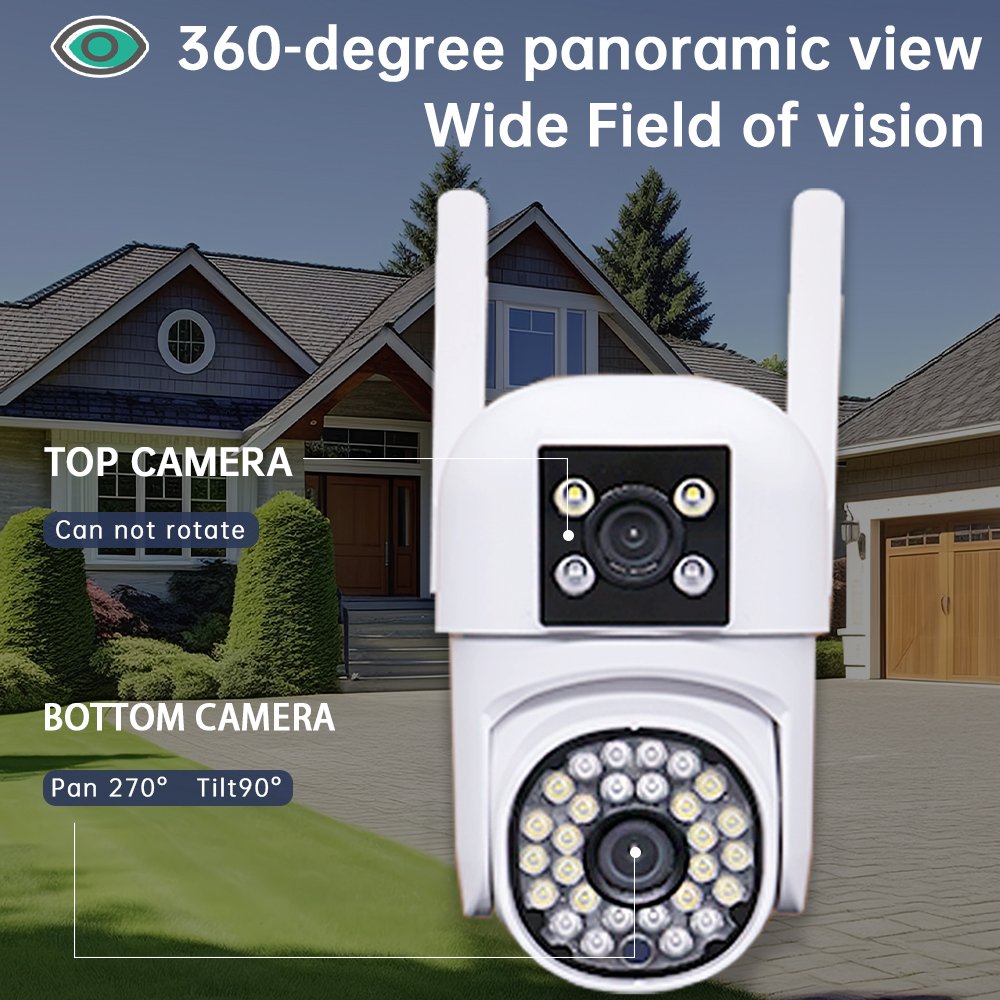 2MP ptz Dual Lens camera Outdoor Dual Lens WIFI security camera system surveillance Motion Tracking cctv ip Wireless