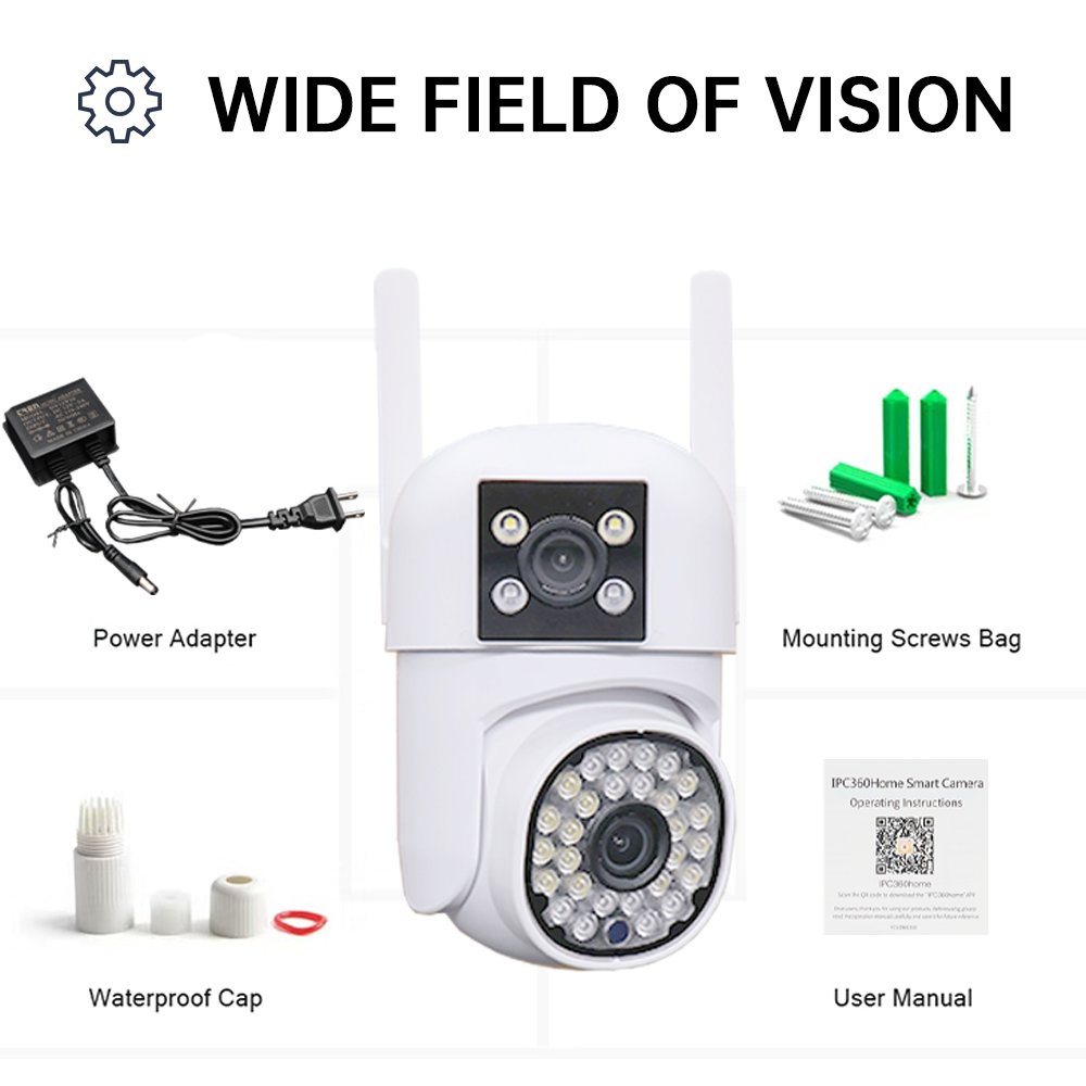 2MP ptz Dual Lens camera Outdoor Dual Lens WIFI security camera system surveillance Motion Tracking cctv ip Wireless