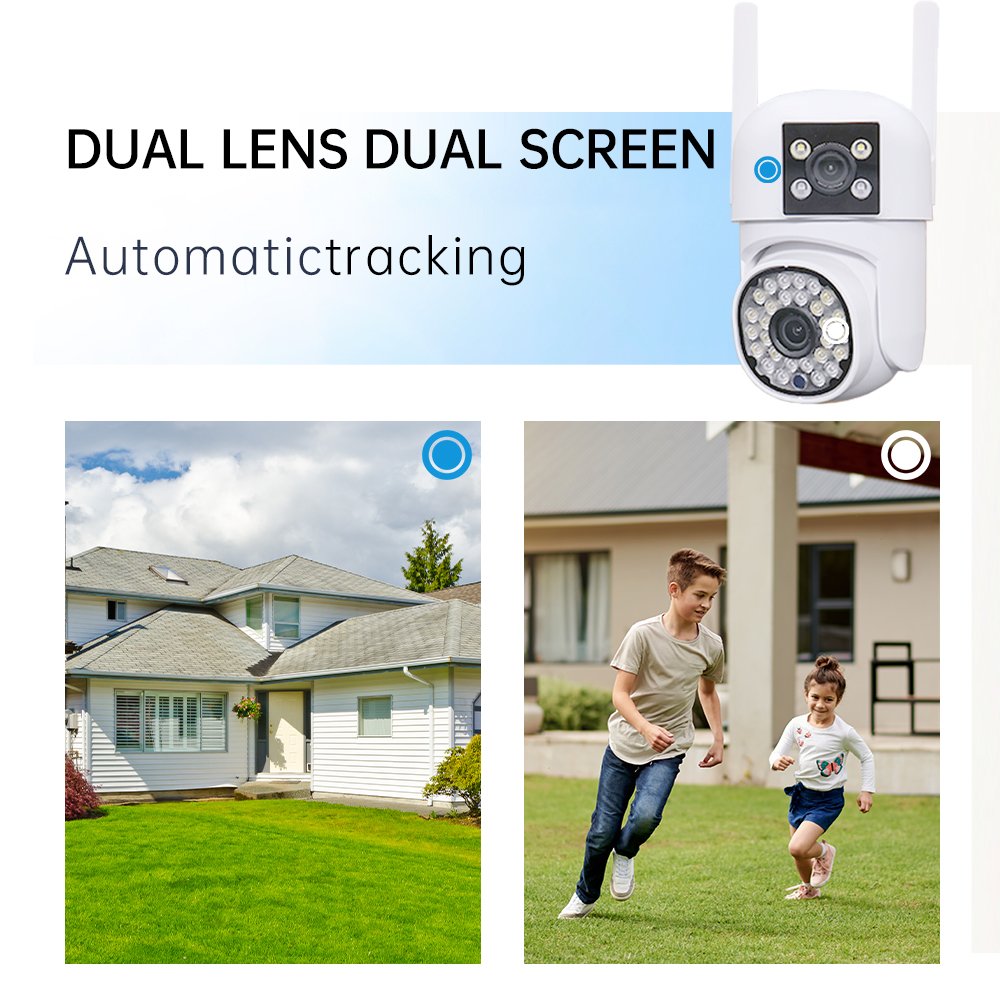 2MP ptz Dual Lens camera Outdoor Dual Lens WIFI security camera system surveillance Motion Tracking cctv ip Wireless