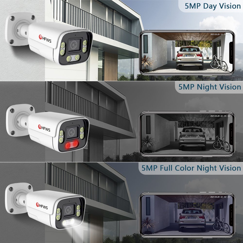 5MP 16Channel Outdoor Home Camera Security System PoE NVR Kit Cctv Ip Cameras Surveillance Security Camera System