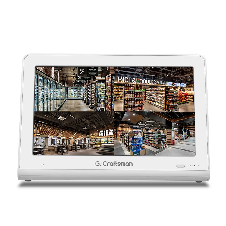 GX-NM8010H1-P8(AG) 8-Channel CCTV IP Cameras 4K 8MP POE NVR 12-Inch Screen LCD HD Display Monitor HDD Storage Video Recorder