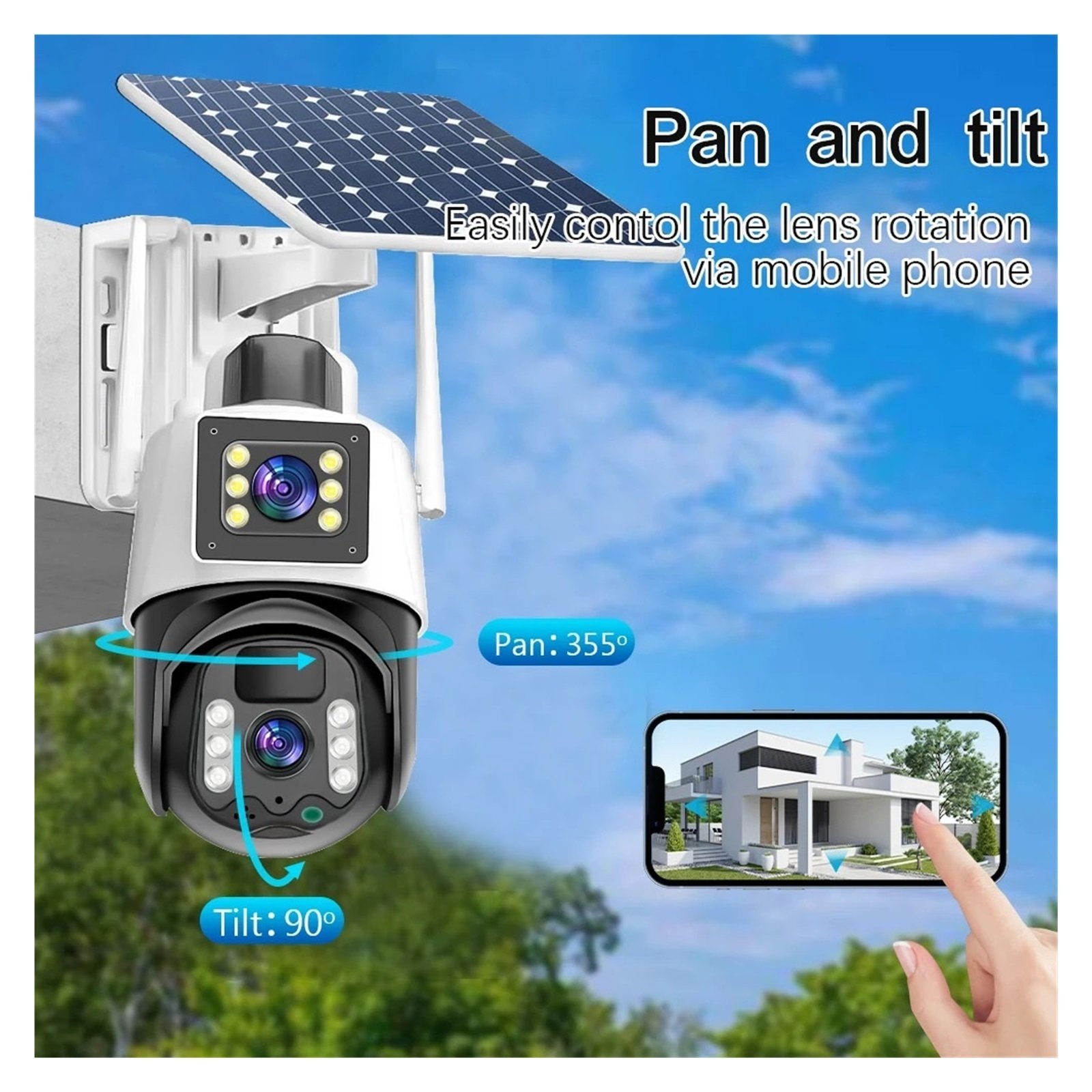 Senhuo V380 Solar 8MP 10x Zoom, CCTV, 4G, SIM Camera, Wireless WIFI Battery, Outdoor Waterproof, 360-degree Pan Tilt IP Camera