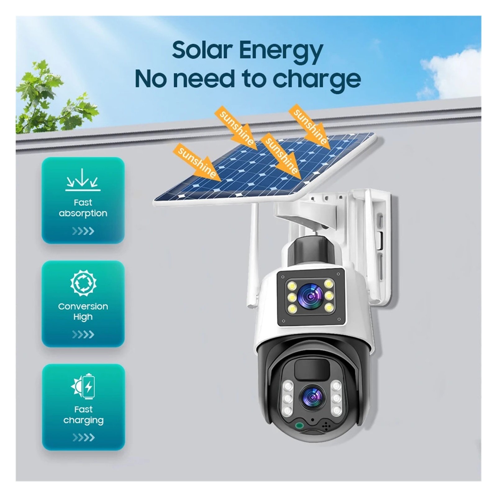 Senhuo V380 Solar 8MP 10x Zoom, CCTV, 4G, SIM Camera, Wireless WIFI Battery, Outdoor Waterproof, 360-degree Pan Tilt IP Camera