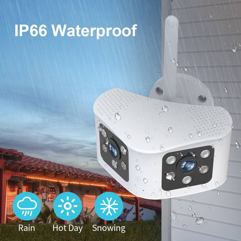 Wifi Panoramic Camera 5 MP Dual Lens 180 Degree Ultra Wide Angle P2P Wireless Network Surveillance System