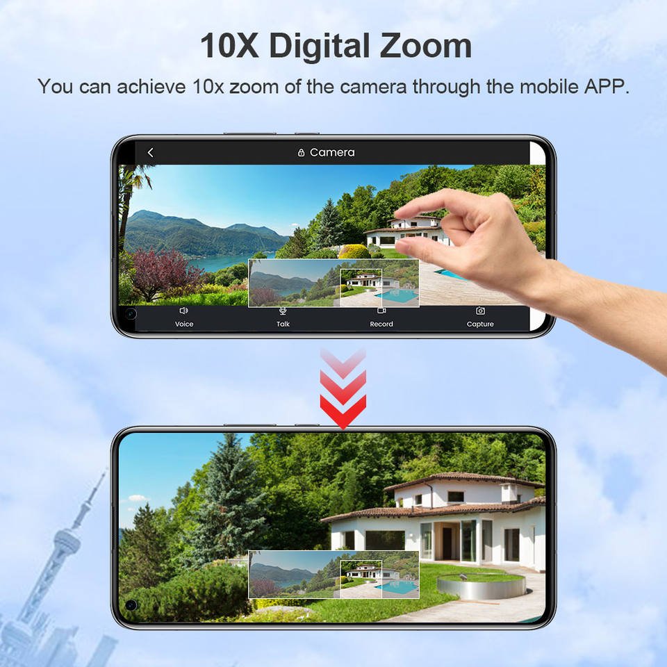 Wifi Panoramic Camera 5 MP Dual Lens 180 Degree Ultra Wide Angle P2P Wireless Network Surveillance System