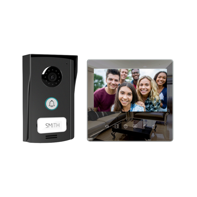 Video door Viewer System Mirror Indoor Monitor 2 Wires Connect Outdoor Unit Support Night Vision Video Door Phone