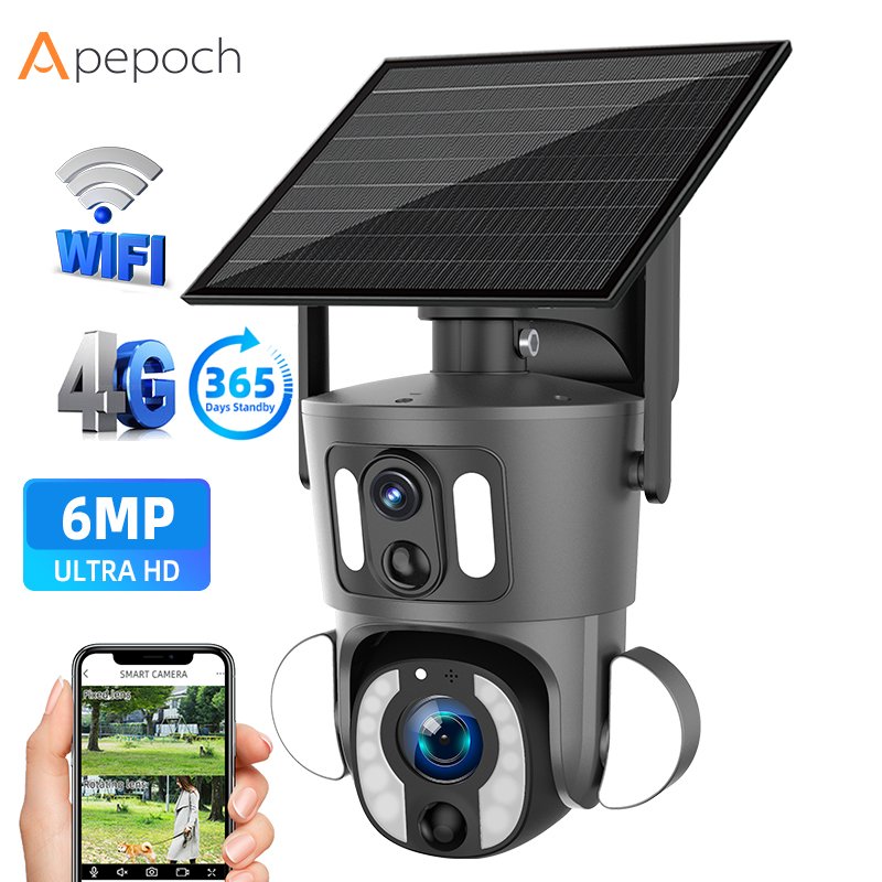 PTZ optics 10X Optical Zoom solar powered home security IP camera 4G CCTV network camera with night vision