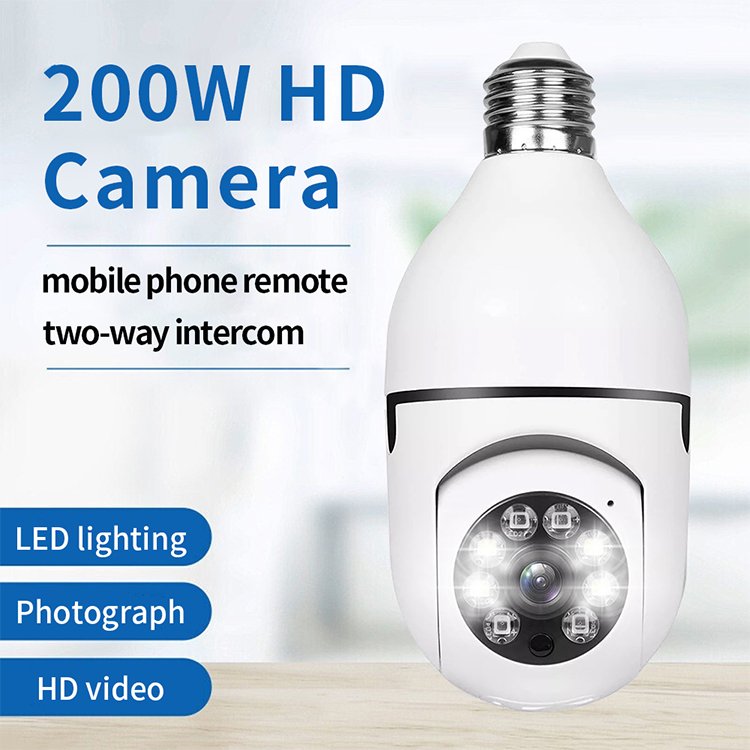 LED Light Camera Bulb 1080P Security Camera System with 2.4GHz WiFi 360 Degree Panoramic Wireless Home Surveillance ip Cameras