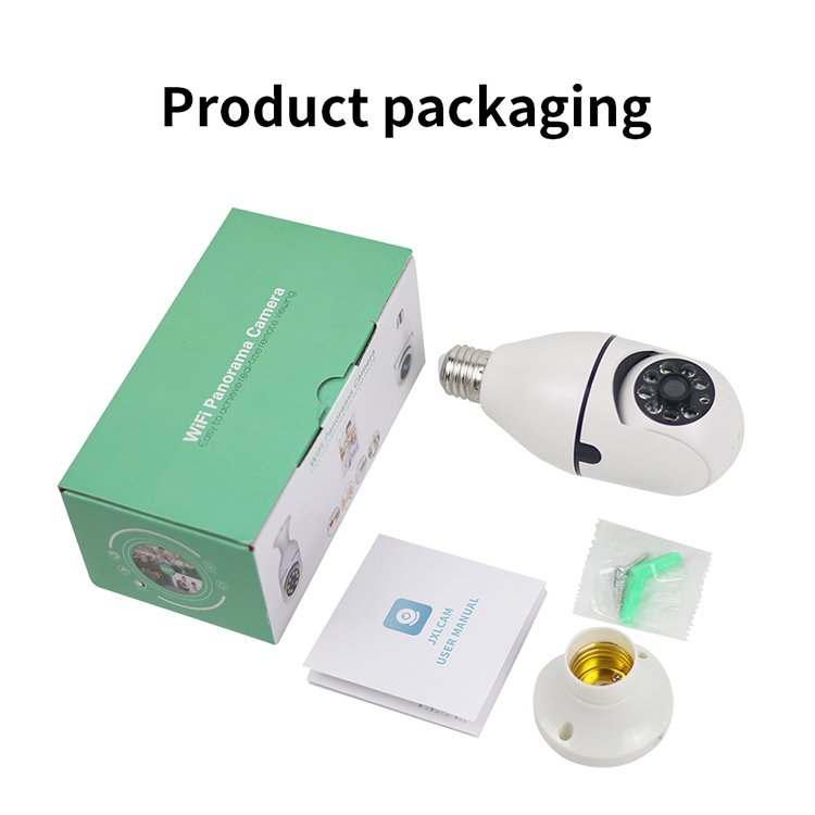 LED Light Camera Bulb 1080P Security Camera System with 2.4GHz WiFi 360 Degree Panoramic Wireless Home Surveillance ip Cameras