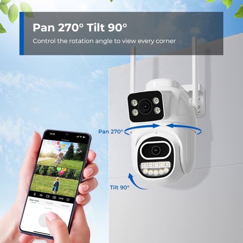 8K Surveillance System Camera Wifi With Battery Watering Copper Device Drip Irrigation Home Smart Automation Kit Monitoring Tuya
