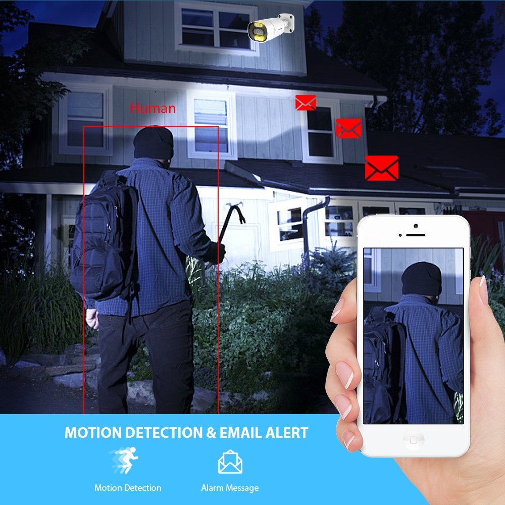 8Mp Wireless Cctv Security Camera System WiFi Home Video Surveillance Humanoid Detection 8Ch Nvr Audio kit Outdoor xmeye app