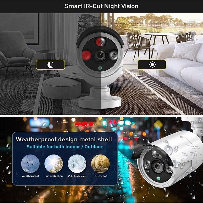 Waterproof Outdoor 3MP XMEYE Face Detection Face Capture 4CH wireless cctv system wifi camera kit Surveillance Camera