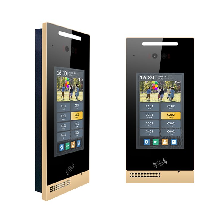 System Doorphone Touch Screen Monitor with Access Control Doorbell 1080P APP Password NFC Card Swipe Multi-Apartment Houses