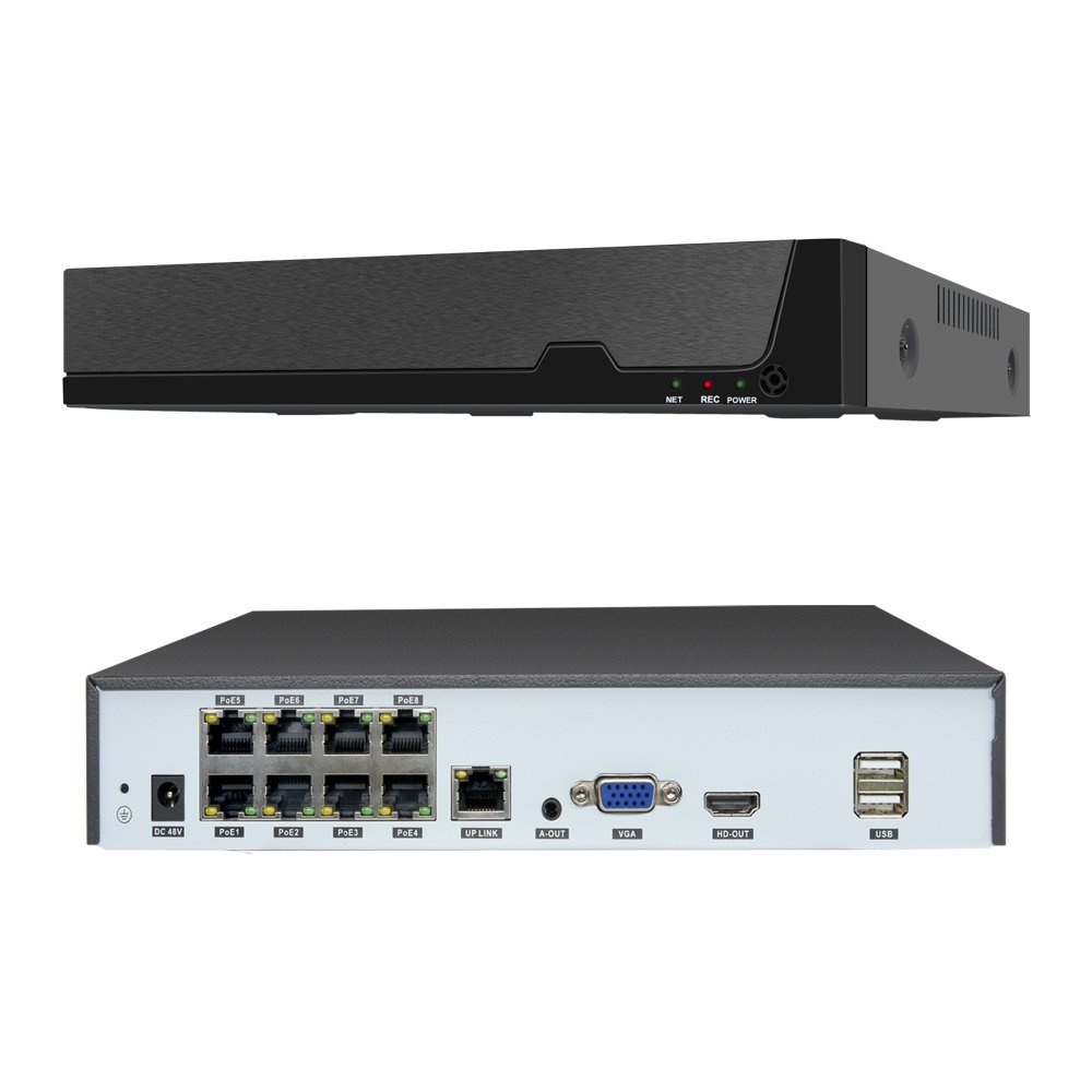 OEM 4K 8 Channel IP PoE NVR System UP TO 12TB HDD 12MP 12CH plug & play p2p Cctv Camera System 8MP Network Video Recorder