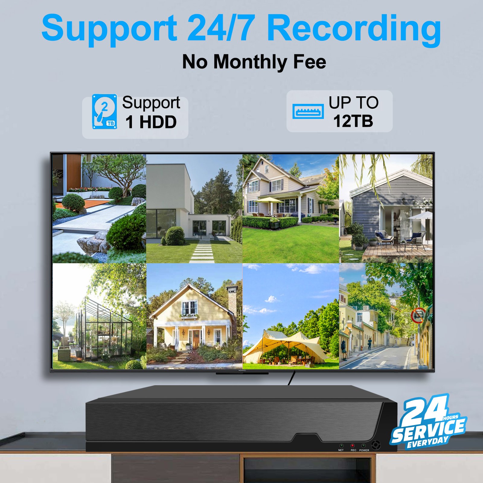 OEM 4K 8 Channel IP PoE NVR System UP TO 12TB HDD 12MP 12CH plug & play p2p Cctv Camera System 8MP Network Video Recorder
