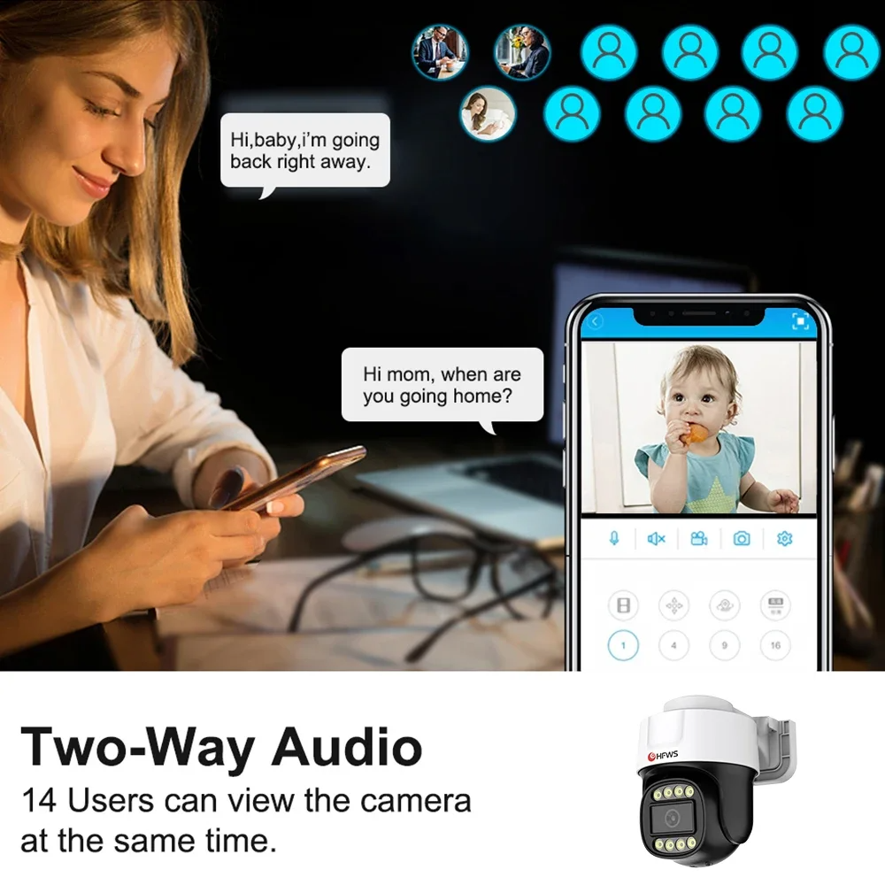 4K 8mp Ptz Poe Camera 3.6mm Lens Xmeye Two way Audio With SD Card Cctv Outdoor Waterproof Ip Network Security Camera System