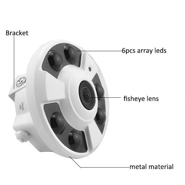 4K POE Fisheye Camera CCTV Kit 8CH NVR Security System Home 360 Panoramic Monitoring Camera System 8MP Video Surveillance System
