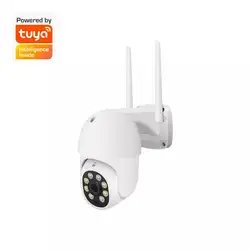 Tuya Smart Life HD 3MP 4CH Wireless WiFi PTZ Camera NVR Kit Two Way Audio Security Surveillance CCTV Camera System