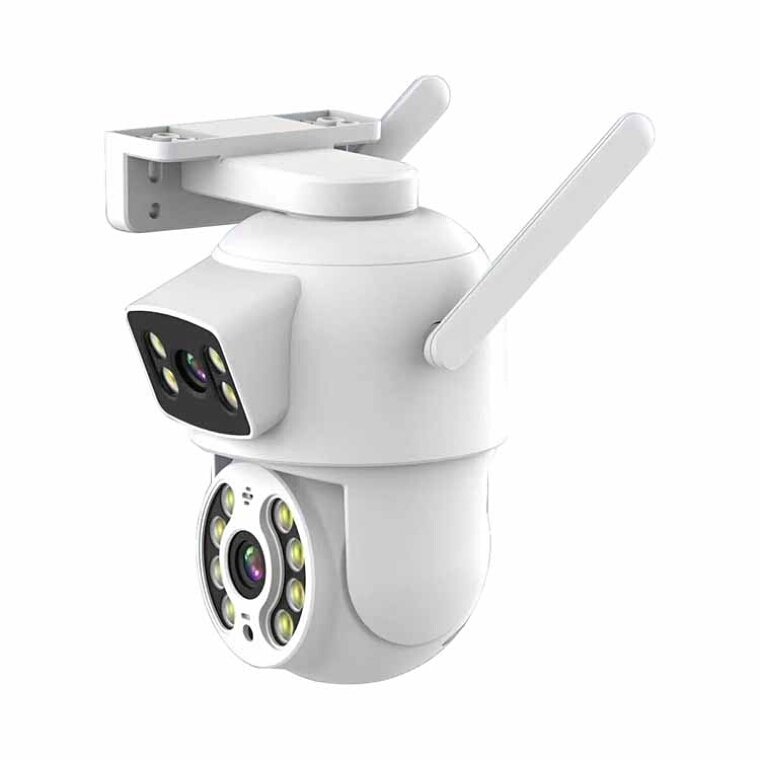 6MP Ai smart outdoors Home Night Vision With Two Audio Surveillance security wifi wireless cc tv dual lens icsee ptz dome camera