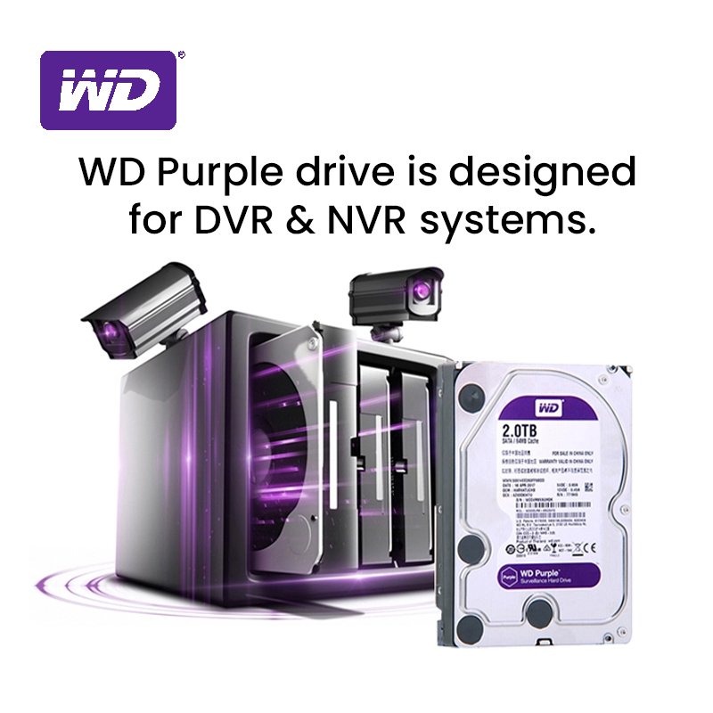 PURPLE Surveillance 4TB Hard Drive Disk SATA III 64M 3.5" HDD HD Harddisk For Security System Video Recorder DVR NVR CCTV