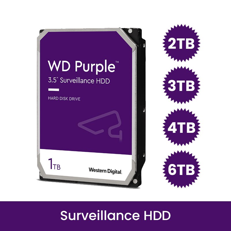 PURPLE Surveillance 4TB Hard Drive Disk SATA III 64M 3.5" HDD HD Harddisk For Security System Video Recorder DVR NVR CCTV