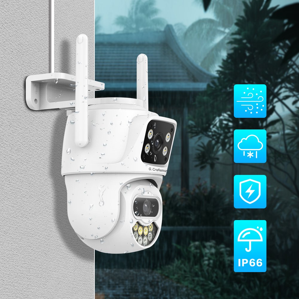 GX-P8FD-M3X(AG) WiFi PTZ IP Camera 3MP*2 LENS Sensor Outdoor Full Color Night Vision AI Human Auto Tracking Surveillance ICSEE