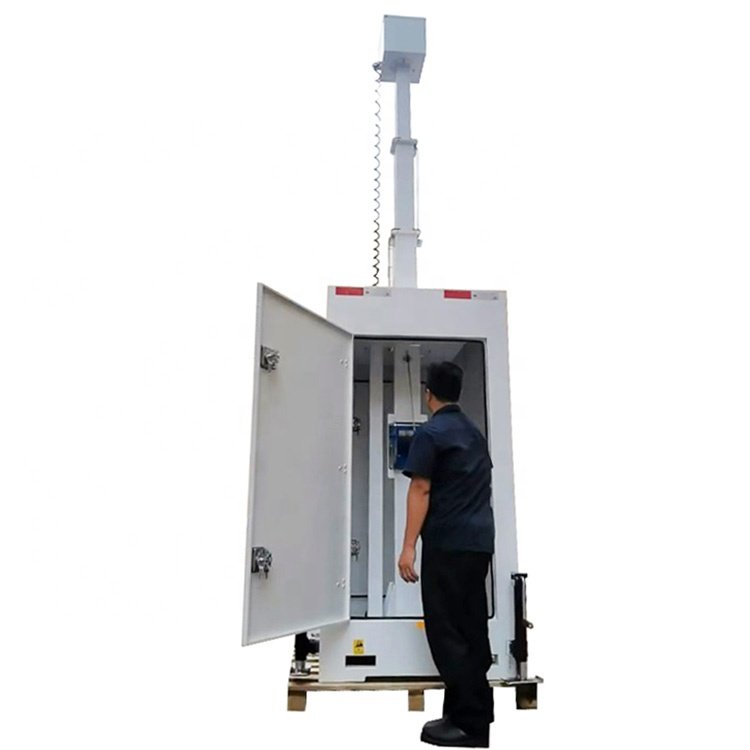 7m manual mast Cubiod tower mobile surveillance unit mobile surveillance tower for Music festival monitoring