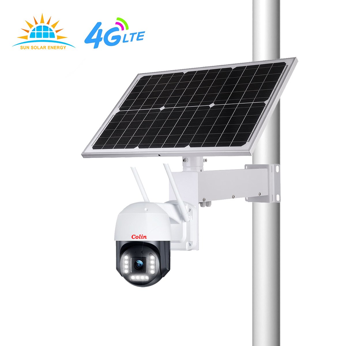24H long videop 5MP 8MP Outdoor Wireless Surveillance PTZ 40W Solar Camera 4G WIFI solar security camera system wireless outdoor