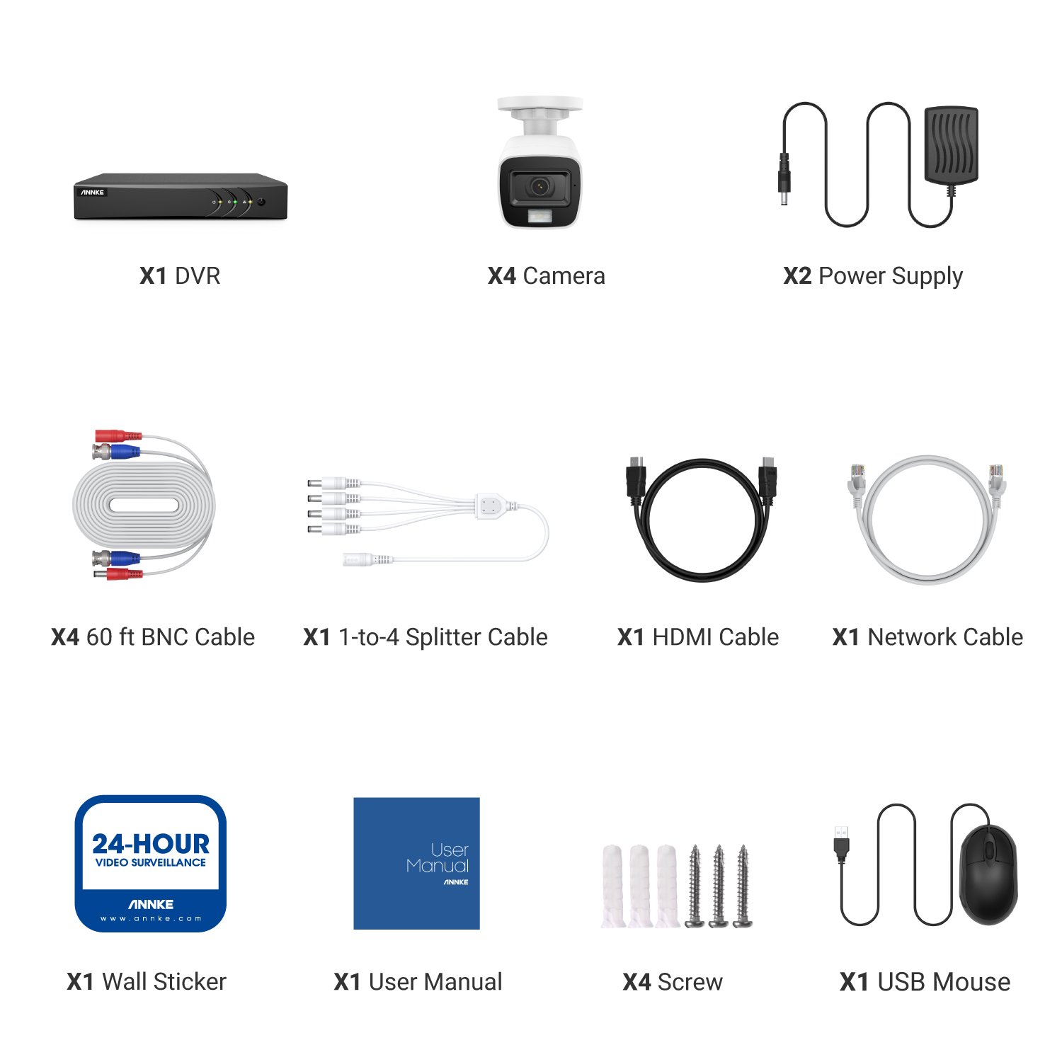ANNKE 3K Outdoor Surveillance System: Audio Night Vision, Advanced 8-Channel 5MP DVR, and High-Quality Imaging CCTV Camera