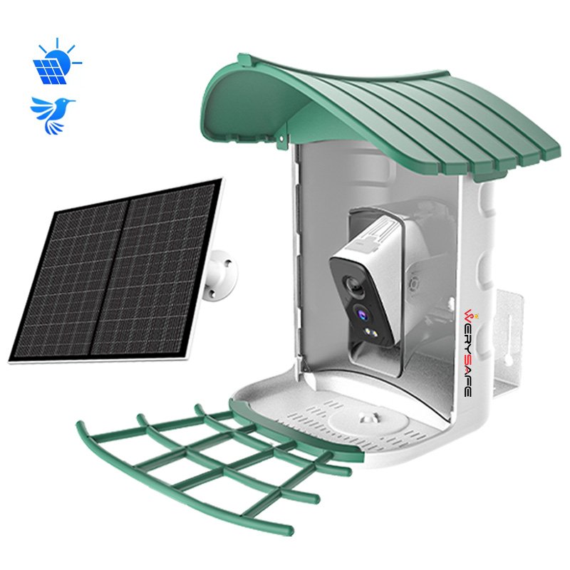 WERYSAFE Ubox APP Smart Bird Feeder Camera 4MP 2K AI Bird Detection Solar Powered Battery Wireless WiFi 4g Outdoor Camera
