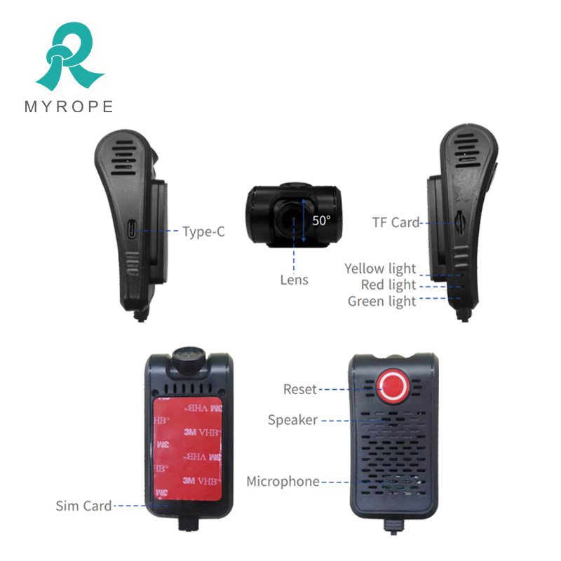 Dash cam Surveillance Camera 4G GPS Tracker Pendant with Camera and Sound SOS Vibration Alarm