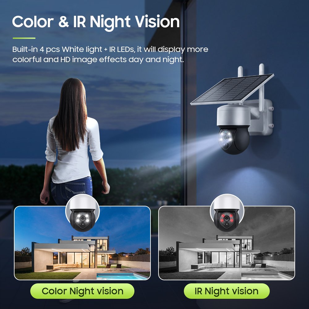 New Mini 4G Network solar camera outdoor IP66 waterproof 3MP HD resolution pir human detection network CCTV surveillance camera