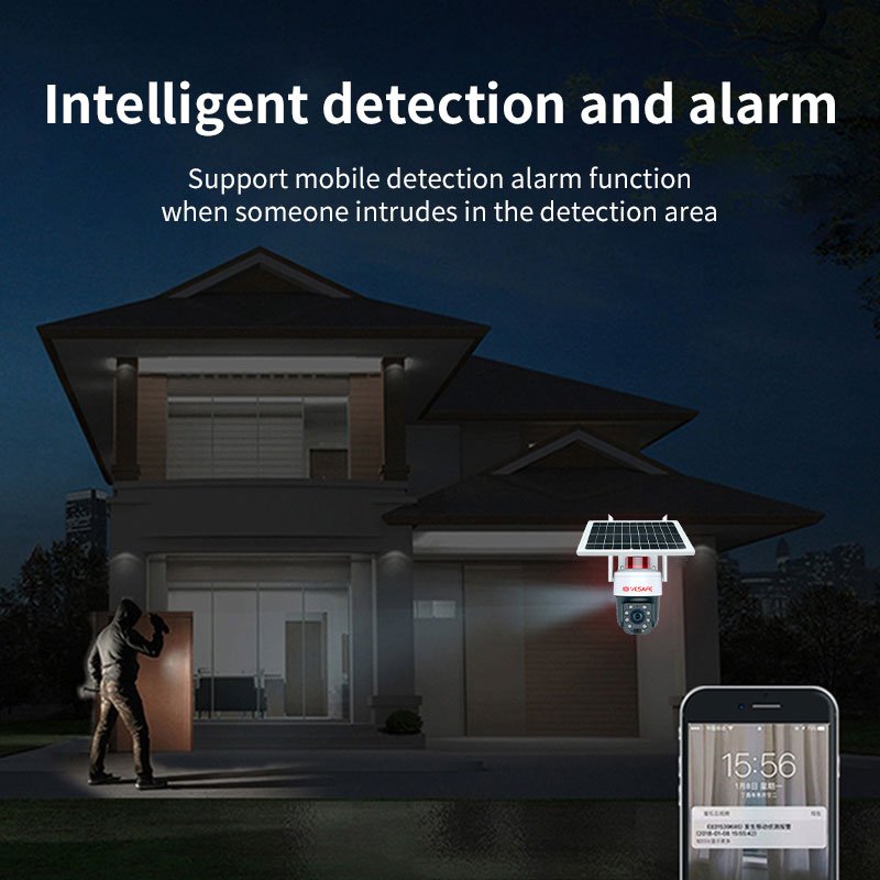 VESAFE Outdoor Wifi 5MP Tuya 30X Optional Zoom Surveillance Camera Motion Detection With 4g Sim Card Security System