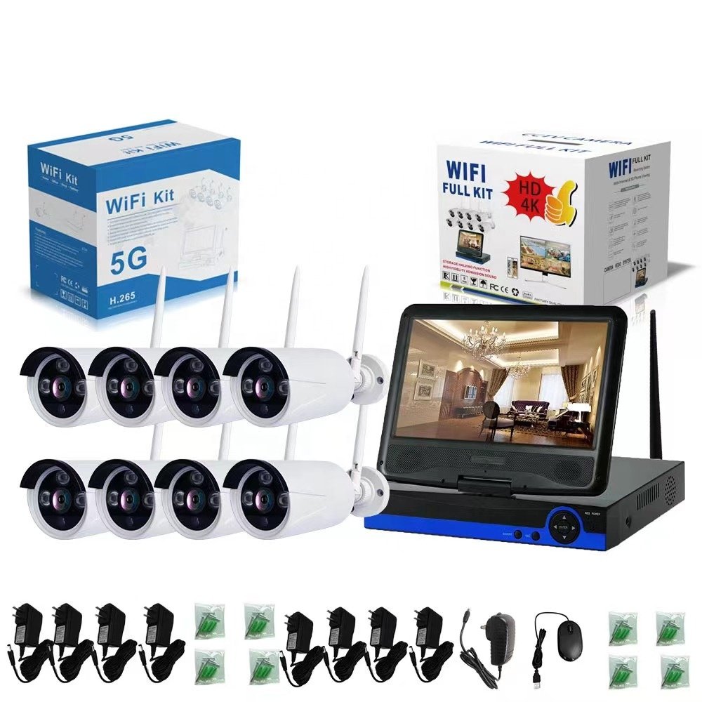HD Wifi Camera Outdoor Full-Color Waterproof Video Camera Network Recorder Monitoring Kit Surveillance Camera