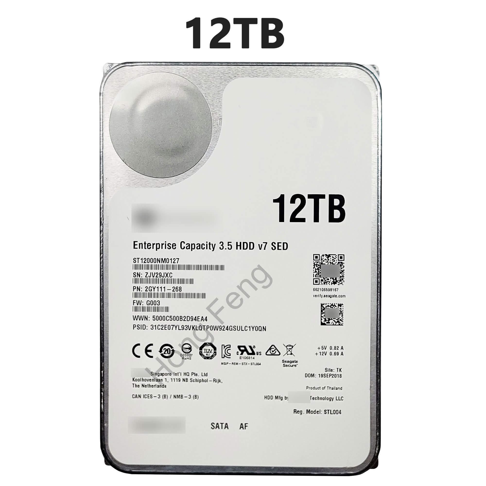 12TB HDD 3.5" Original used HDD hard disk drive Surveillance Class purple HDD special for security CCTV DVR NVR in stock